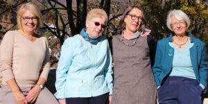 Vorstand der Aargauischen Evangelischen Frauenhilfe (AEF): Katrin Schmid, Christine Lehmann, Liselotte Käser-Felder, Ursa Dietiker (von links, 2020)